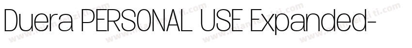 Duera PERSONAL USE Expanded字体转换